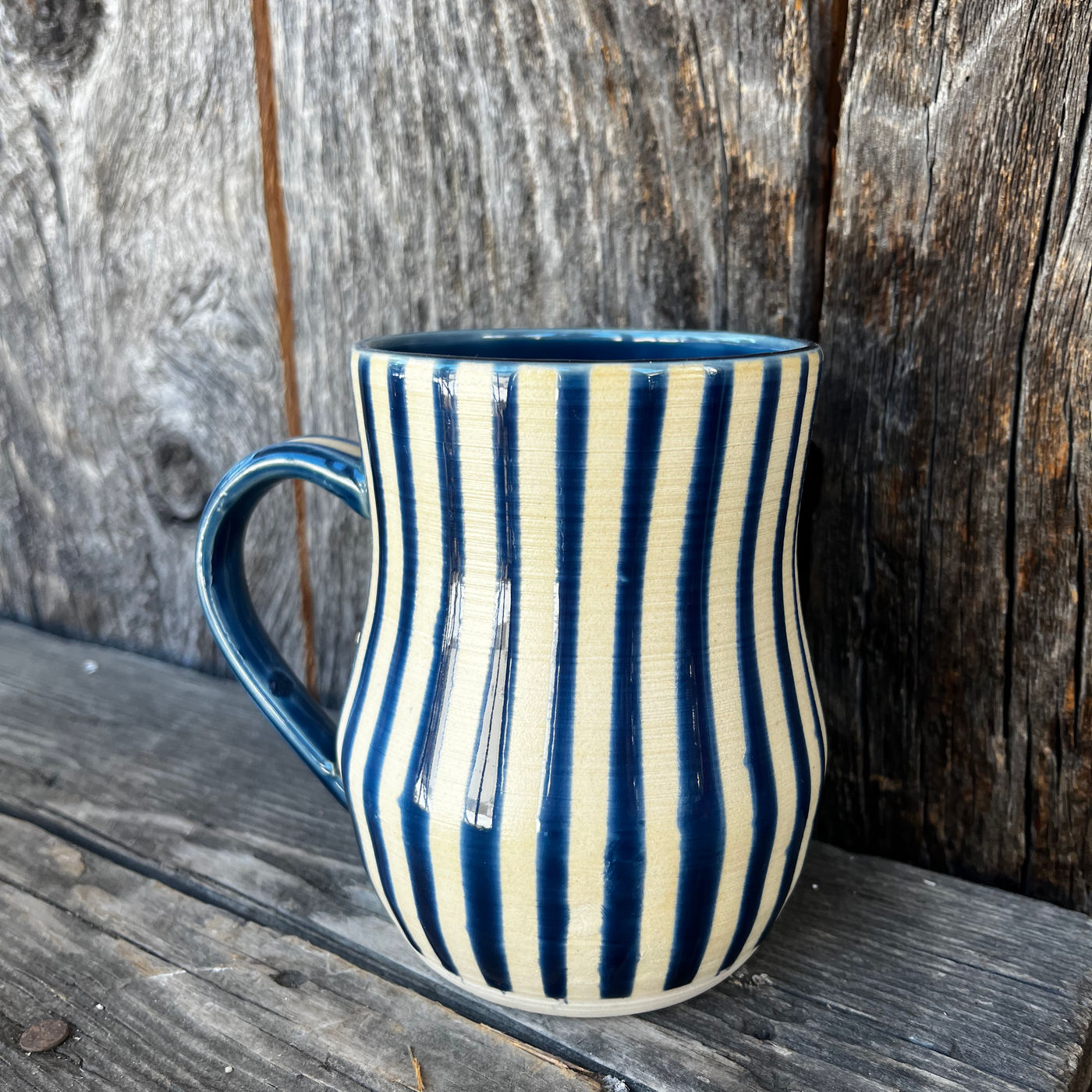 Striped Blue Mug